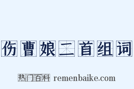 伤曹娘二首组词是什么意思的图片
